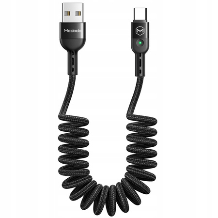 Kabel do telefonu McDodo szybki Quick Charge 4 USB TYP-C 1,8m czarny