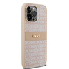 DKNY ETUI HARDCASE DO IPHONE 14 PRO MAX 6.7 MONO STRIPE METAL LOGO SKÓRZANE