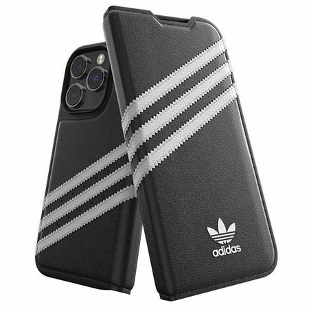 Etui Adidas OR Booklet Case PU na iPhone 14 Pro czarno biały/black white 50196