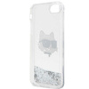 Etui Karl Lagerfeld KLHCI8LNCHCS na iPhone 7/8/ SE 2020 / SE 2022 - srebrne Glitter Choupette Head