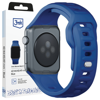 42/44/45/46/49 mm Blue (big) - 3mk Silicone Watch Strap for Apple