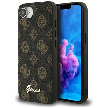 GUESS ETUI CASE DO IPHONE 16E PEONY SCRIPT DO MAGSAFE Z LOGO WYSOKA OCHRONA