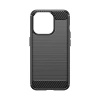 Elastyczne etui wzór karbon do iPhone 15 Pro Carbon Case - czarne