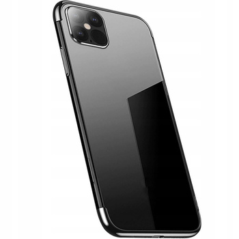 Clear Color case żelowy pokrowiec etui z metaliczną ramką Samsung Galaxy S21 Ultra 5G czarny