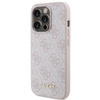 Etui Guess 4G Metal Gold Logo na iPhone 15 Pro - różowe