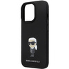 Etui Karl Lagerfeld KLHCP13LSMHKNPK na iPhone 13 Pro / 13 - czarne Silicone Ikonik Metal Pin