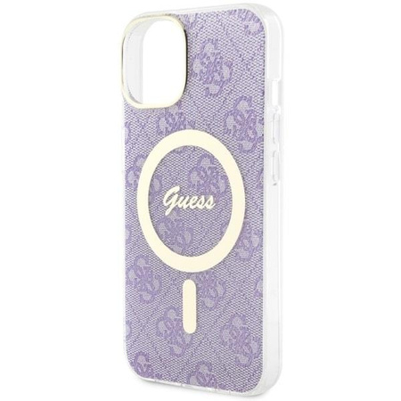 Etui Guess GUHMP14SH4STU na iPhone 14 purpurowy/purple hardcase 4G MagSafe
