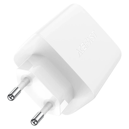 Acefast szybka ładowarka sieciowa GaN (2x USB-C / USB-A) PPS / PD / QC4+ 65W biała (A41)