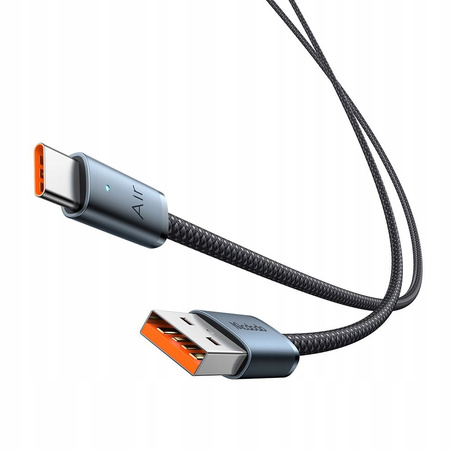 MCDODO KABEL USB-A USB-C SZYBKIE ŁADOWANIE USB TYP C 6A 100W 1M LED BIAŁY