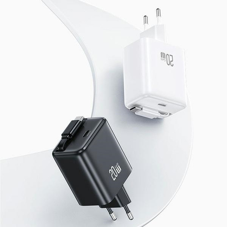 USAMS ŁADOWARKA 1XUSB-C ZE ZWIJANYM KABLEM DO TELEFONÓW APPLE DO LIGHTNING