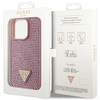 Etui Guess GUHCP14LHDGTPP na iPhone 14 Pro - różowe Rhinestone Triangle