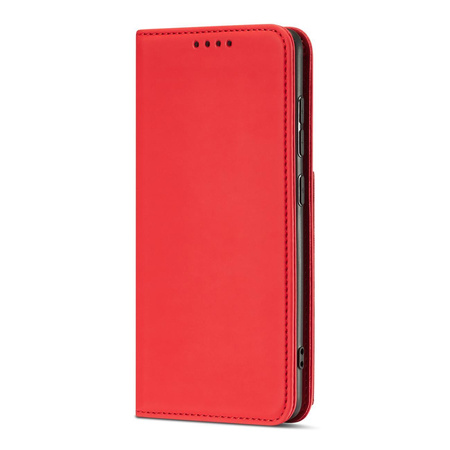 Magnet Card Case etui do Samsung Galaxy A13 5G pokrowiec portfel na karty kartę podstawka czerwony