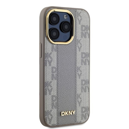 DKNY ETUI HARDCASE DO IPHONE 15 PRO 6.1 DO MAGSAFE LEATHER CHECKERED