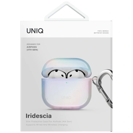 UNIQ ETUI IRIDESCIA HANG CASE DO AIRPODS 4 OCHRONA ZAWIESZENIE
