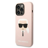 Karl Lagerfeld KLHMP14LSLKHLP iPhone 14 Pro 6,1" hardcase jasnoróżowy/light pink Silicone Karl`s Head Magsafe