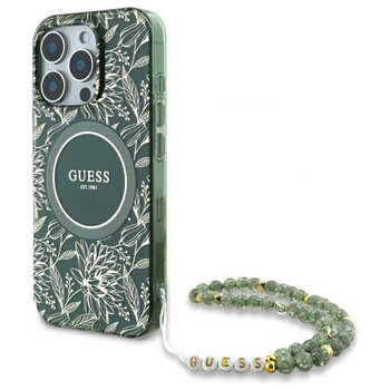 GUESS ETUI IML FLOWERS ALLOVER DO IPHONE 16 PRO MAX Z PEARL STRAP