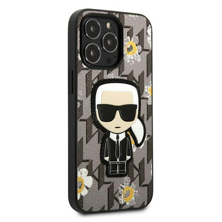 Karl Lagerfeld KLHCP13LPMNFIK1 iPhone 13 Pro / 13 6,1" szary/grey Flower Ikonik Karl