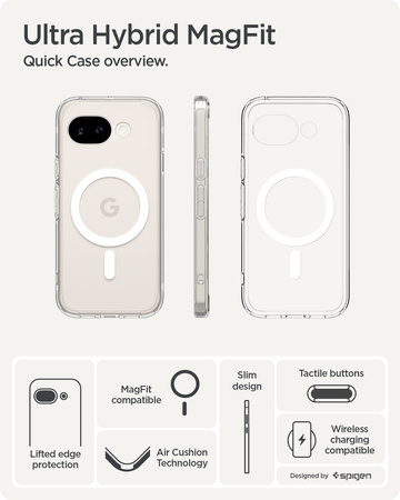 Spigen Ultra Hybrid MagSafe, clear white - Google Pixel 10a