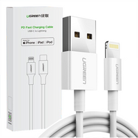 Ugreen kabel przewód USB - Lightning MFI 2m 2,4A biały (20730)