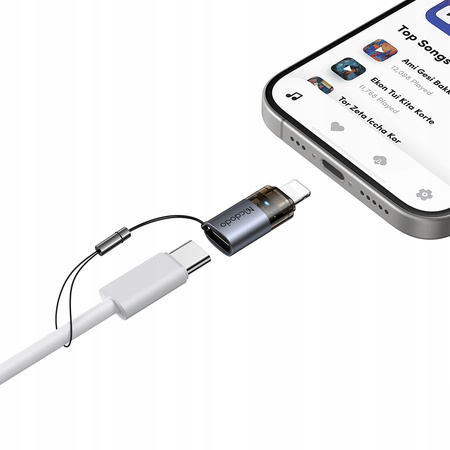 MCDODO ADAPTER PRZEJŚCIÓWKA USB-C USB TYP C DO LIGHTNING IPHONE 13 14 LED