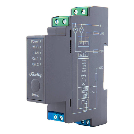 SHELLY PRO 2 PRZEKAŹNIK INTELIGENTNY DO ZARZĄDZANIA SPRZĘTEM ELEKTRONICZNYM
