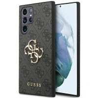 GUESS CASE HARDCASE DO SAMSUNG S23 ULTRA S918 SZARY Z LOGO METALOWYM