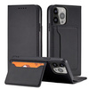 Magnet Card Case etui iPhone 14 Pro Max pokrowiec z klapką portfel podstawka czarne
