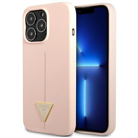 Guess GUHCP13XSLTGP iPhone 13 Pro Max 6,7" różowy/pink hardcase Silicone Triangle