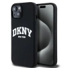 DKNY CASE DO IPHONE 15 14 13 6.1 DO MAGSAFE LIQUID SILICONE Z BIAŁYM LOGO