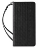 Magnet Strap Case etui do Samsung Galaxy A12 5G pokrowiec portfel + mini smycz zawieszka czarny