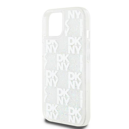 DKNY ETUI HARDCASE DO IPHONE 15 14 13 6.1 Z LOGO LIQUID GLITTER MULTILOGO