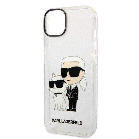 Karl Lagerfeld KLHCP14MHNKCTGT iPhone 14 Plus 6,7" transparent hardcase Gliter Karl&Choupette