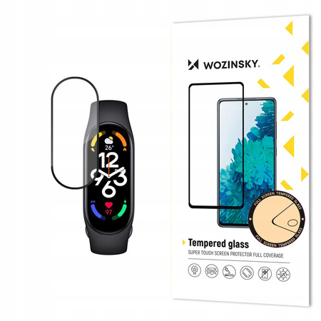 WOZINSKY SZKŁO HARTOWANE FULL GLUE DO XIAOMI MI BAND 7 OCHRONA WYŚWIETLACZA