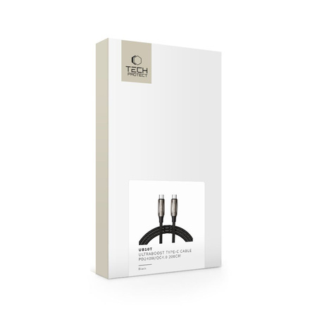 TECH-PROTECT UB10T KABEL TYPE-C 200CM PD240W QC4.0 DO ŁADOWANIA TELEFONÓW
