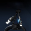 Kabel USB-A - Lightning Wozinsky WUALC1 z wyświetlaczem LED 2.4A 1m  - czarny