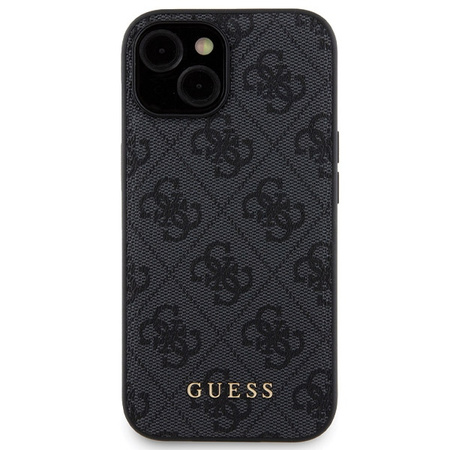 Zestaw Guess GUBPM5P15S4GEMGK iPhone15 6.1 hardcase + Powerbank 5000mAh MagSafe czarny/black 4G Metal Logo