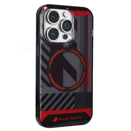 AUDI CASE DO MAGSAFE DO IPHONE 14 PRO 6.1 IML SPORT AU-IMLMIP14P-RSQ/D2-BK