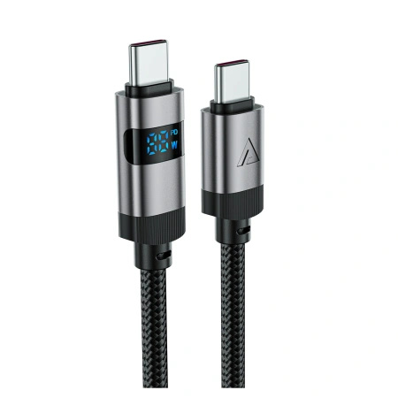 ACEFAST KABEL USB-C DO USB-C Z WYŚWIETLACZEM 66W 1.2M DO ŁADOWANIA S10 S20