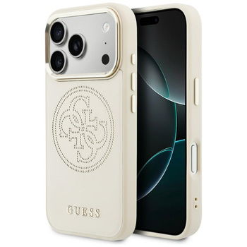 Etui Guess Perforated 4G MagSafe do      iPhone 17 Pro beżowy