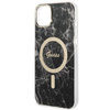 Guess zestaw ładowarka MagSafe + etui do iPhone 14 6,1" czarne Marble (GUBPP14SHMEACSK)