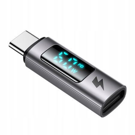 MCDODO ADAPTER PRZEJŚCIÓWKA USB-C USB TYP C DO LIGHTNING IPHONE 60W MIERNIK