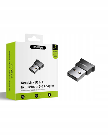 INNOSTYLE ADAPTER BLUETOOTH 5.0 USB ODBIORNIK NADAJNIK DO KOMPUTERA LAPTOPA