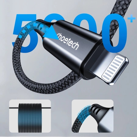 CHOETECH KABEL AUX007 DO LIGHTNING MINI JACK 3.5MM DO IPHONE 12 13 14 1M