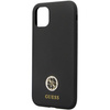 Etui Guess GUHCN614DGPK na iPhone 11 / Xr - czarne Silicone Logo Strass 4G