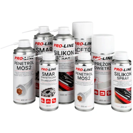 PRO-LINE ODRDZEWIACZ SPRAY 400ML PENETROL MoS2 DO OCHRONY MASZYN I SPRZĘTU
