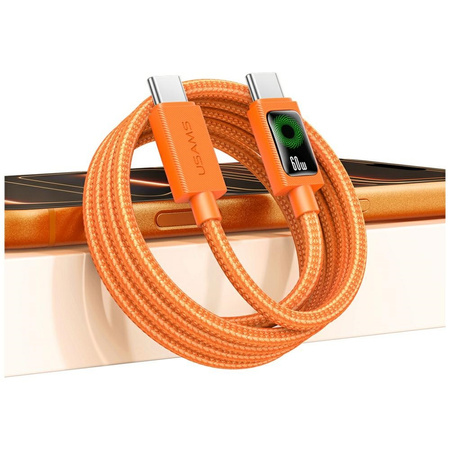 Kabel USAMS SJ773 PD 60W USB-C/USB-C     1.2m pomarańczowy