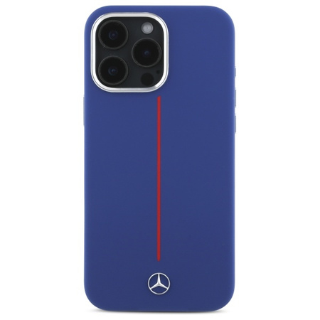 MERCEDES ETUI HARDCASE DO IPHONE 16 PRO MAX 6.9 SILICONE RED STRIPE