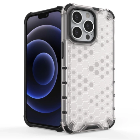 HURTEL ETUI HONEYCOMB PANCERNE DO IPHONE 13 PRO Z ŻELOWĄ RAMKĄ WYTRZYMAŁE