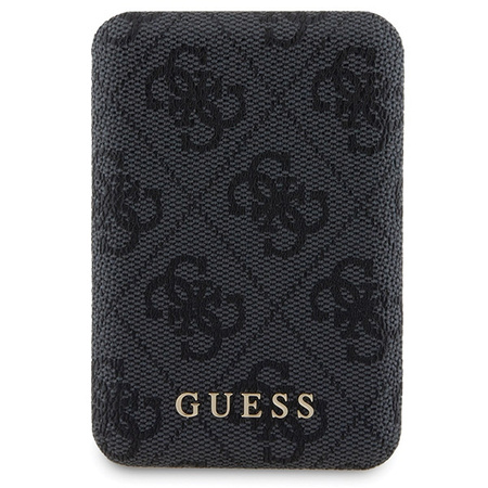 Zestaw Guess GUBPM5P13L4GEMGK iPhone13 Pro 6.1 hardcase + Powerbank 5000mAh MagSafe czarny/black 4G Metal Logo