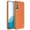 Dux Ducis Yolo eleganckie etui pokrowiec ze skóry ekologicznej Samsung Galaxy S22+ (S22 Plus) pomarańczowy